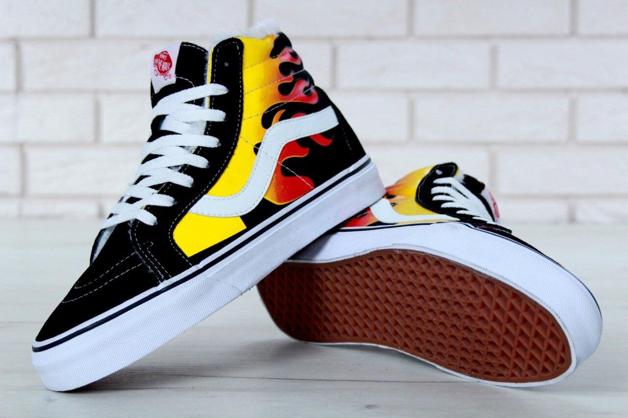 Мужские кеды на меху Vans SK-8 Fire - фото 6 - id-p1561866491