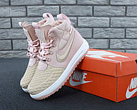 Женские зимние кроссовки Найк Лунар Дакбут розового цвета (Nike Lunar Force женские зимние кроссовки)