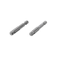 Переходник с Hex 1/4" на квадрат 1/4" под шуруповерт, CR-V, уп. 2шт INTERTOOL VT-0234