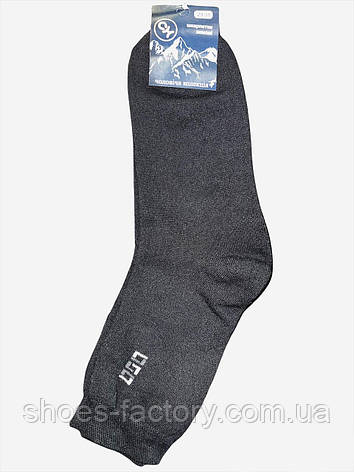 Чоловічі високі махрові шкарпетки Чорні, фото 1