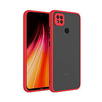 Протиударний матовий чохол для Xiaomi Redmi 9C червоний бампер захист камери