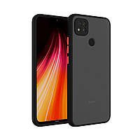 Протиударний матовий чохол для Xiaomi Redmi 9C чорний бампер захист камери