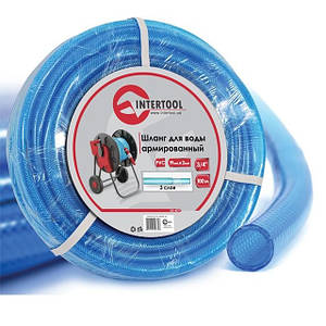 Шланг для води 3-х шаровий 3/4", 100м, армований PVC INTERTOOL GE-4077