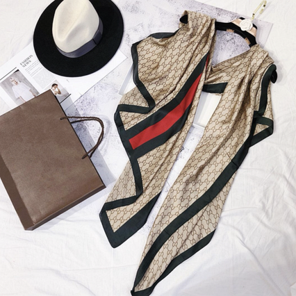 Хустка В стилі G з монограмою Xingyan штучний шовк бежевий