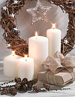 Свічка парафінова "Циліндр". Колір: Білий Висота: 130мм. Діаметр: 70мм. Вага: 440гр.