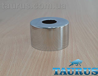 Круглий високий декоративний фланець D67мм/висота h40 мм, внутрішній розмір 3/4"z (d26 мм). Хром. Латунь