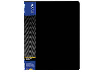 Папка пластикова з 30 файлами, чорна А4 формату Economix А4 E30603-01