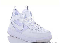 Кроссовки мужские Nike высокие белые и черные Ni0169