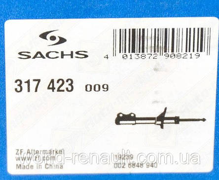 SACHS 317 423 — Передній амортизатор на Рено Кліо 4, фото 2