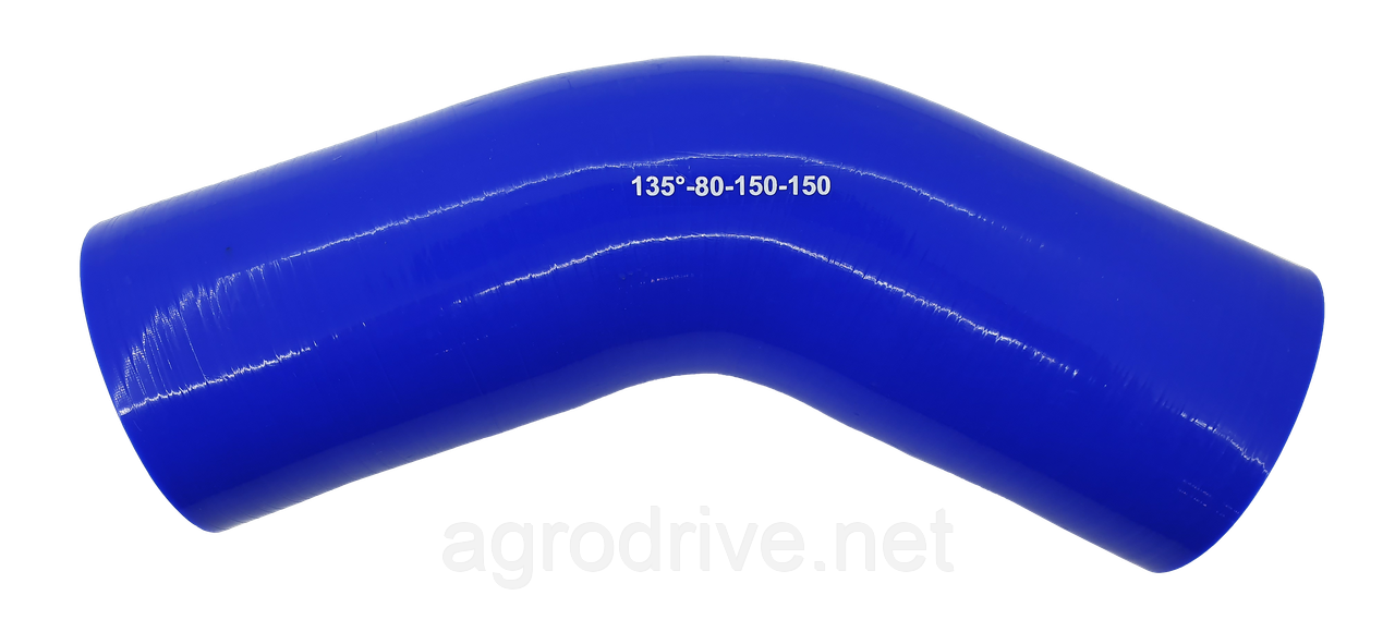 Патрубок (150 мм х 150 мм) (135` - кут) (d=80 товщ = 5 мм)