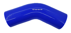 Патрубок (150 мм х 150 мм) (135` - кут) (d=80 товщ = 5 мм)