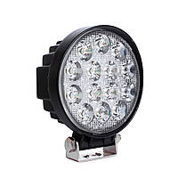 LED-фара кругла 42W, 14 ламп, вузький промінь 10/30V 6000K