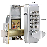 Акція! Lockod L80 mini кодовий замок механічний для мет-пластикових, металевих, офісних тонких дверей, каліток та воріт, фото 8