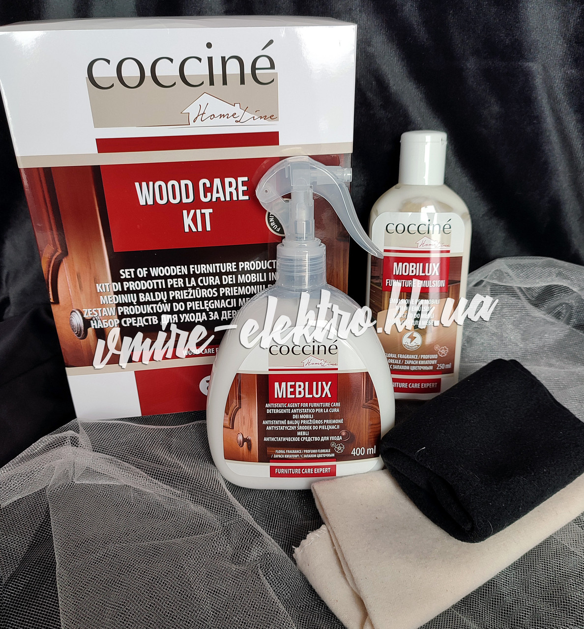Набір засобів для догляду за дерев'яними меблями Wood Care Kit Coccine