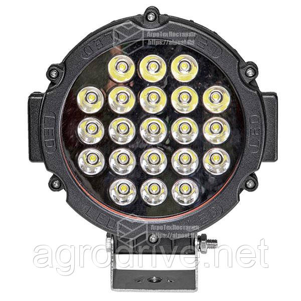 Фара LED кругла 63W (21 лампа) black