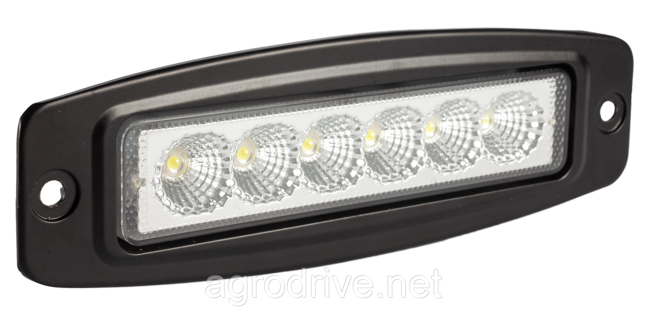 Фара LED прямокутна 18W (6 діодів)