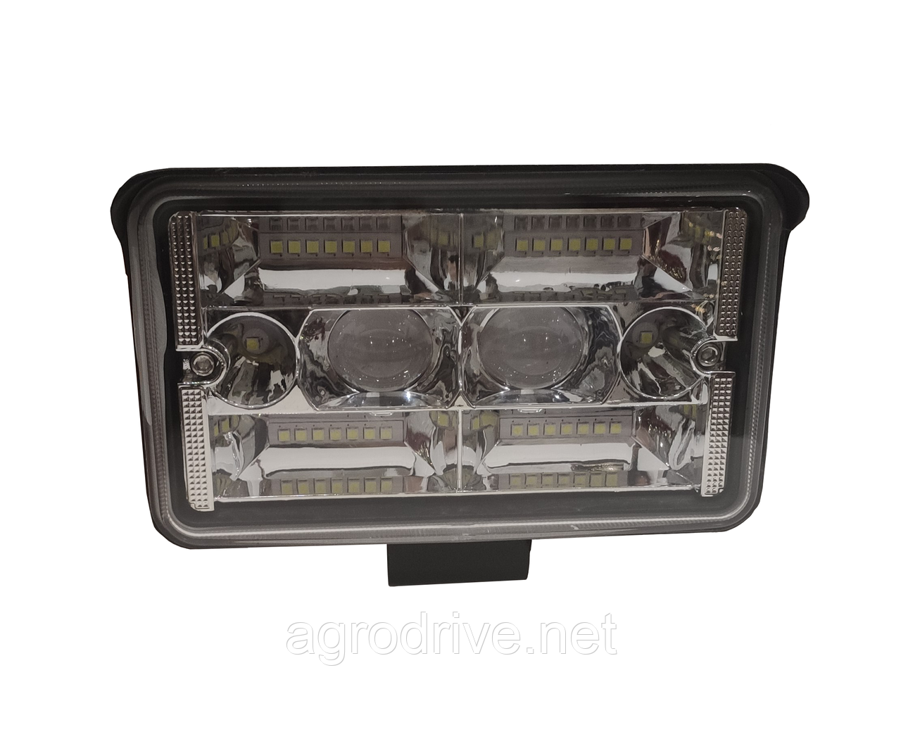 Фара LED прямокутна 93W, 31 лампа (2 кольори жовтий + білий) 9-80V (дальній + палиній) 150 мм х 90 мм х 54 мм
