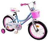 Дитячий велосипед для дівчаток 2-коліщат.16" Like2bike Jolly, фіолетовий, рама сталь, з дзвінком, руч.гамо, фото 4