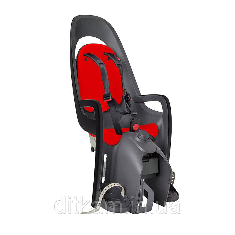 Дитяче велокрісло HAMAX CARESS (Норвегія) заднє на багажник сіре/крассное, фото 1