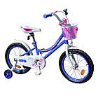 Дитячий велосипед для дівчаток 2-коліщат.16" Like2bike Jolly, фіолетовий, рама сталь, з дзвінком, руч.гамо