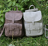 Жіночий рюкзак, сумка-трансформер марсала., фото 9