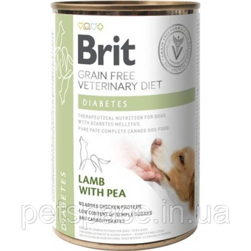 Консерва Brit VD GF Diabetes (Бріт беззерновая дієта для собак при діабеті) 400 г.