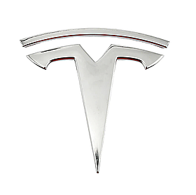 Емблема TESLA (Тесла) 80х77 mm (значок, наклейка, логотип)