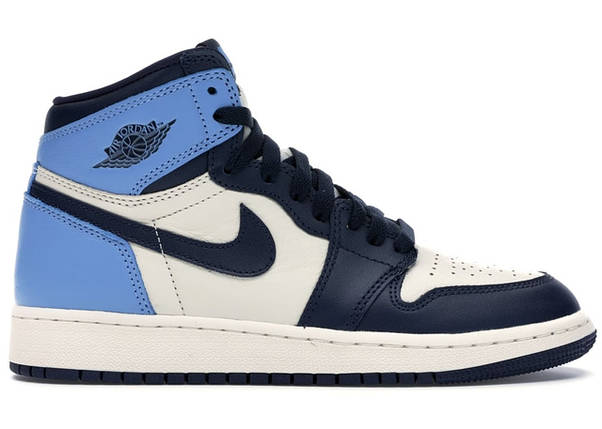 Кросівки Nike Air Jordan 1 Retro High Obsidian UNC Blue, фото 2
