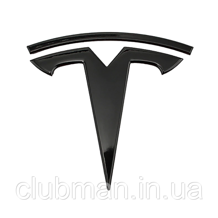 Емблема TESLA (Тесла) 80х77 mm (значок, наклейка, логотип), фото 1
