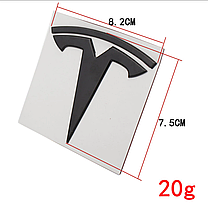 Емблема TESLA (Тесла) 80х77 mm (значок, наклейка, логотип), фото 4