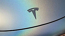Емблема TESLA (Тесла) 80х77 mm (значок, наклейка, логотип), фото 5