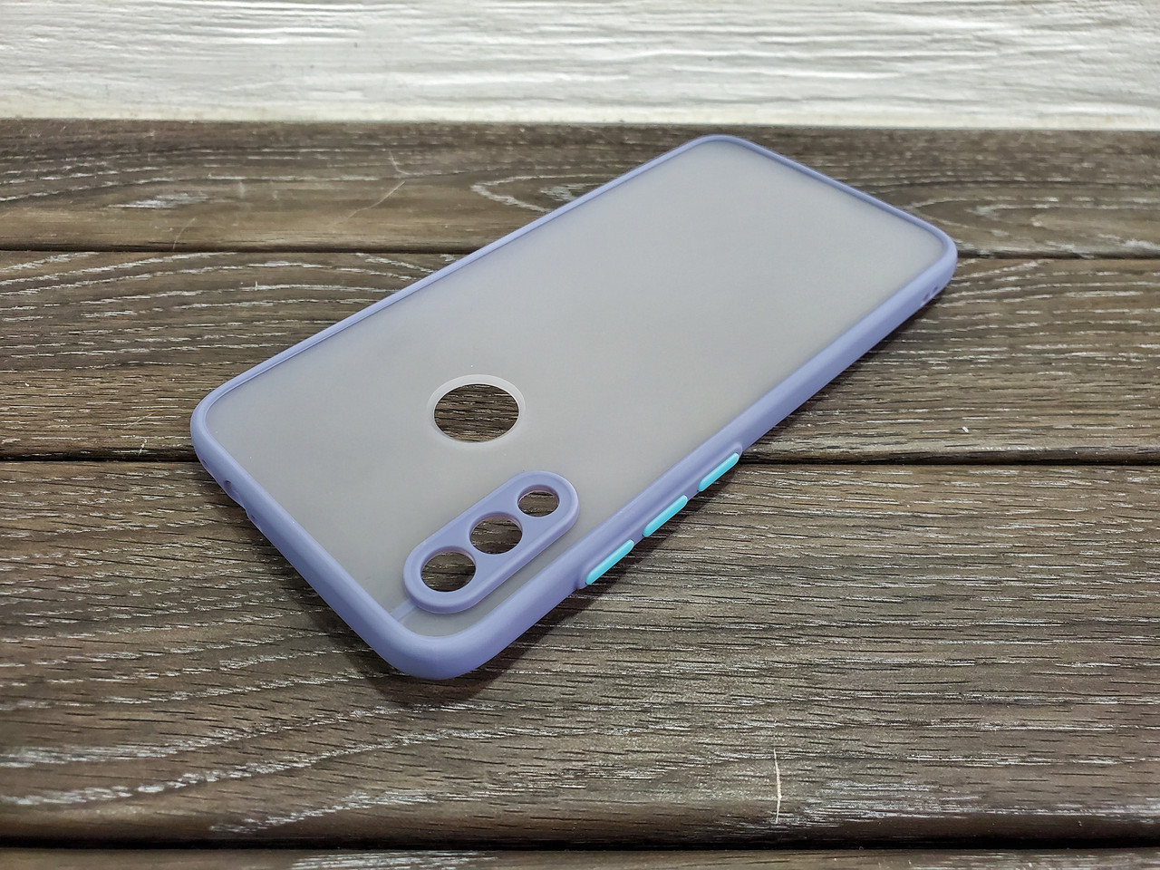 Матовий чохол для Xiaomi Redmi Note 7 фіолетовий протиударний захист камери