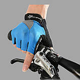 Велосипедні рукавички RockBros, синій XL, фото 3