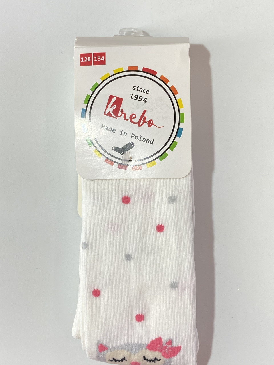 Колготки дитячі для дівчинки Krebo 2011-35 128-134 см Молочний