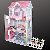Большой кукольный домик для детей AVKO Вилла СЕВИЛЬЯ Деревянный детский Ляльковий будинок + куклы