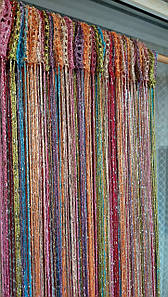 Штори нитки кісея дощ з люрексом райдужні різнокольорові веселка 3 м на 2.8 м більше 50-ти кольорів