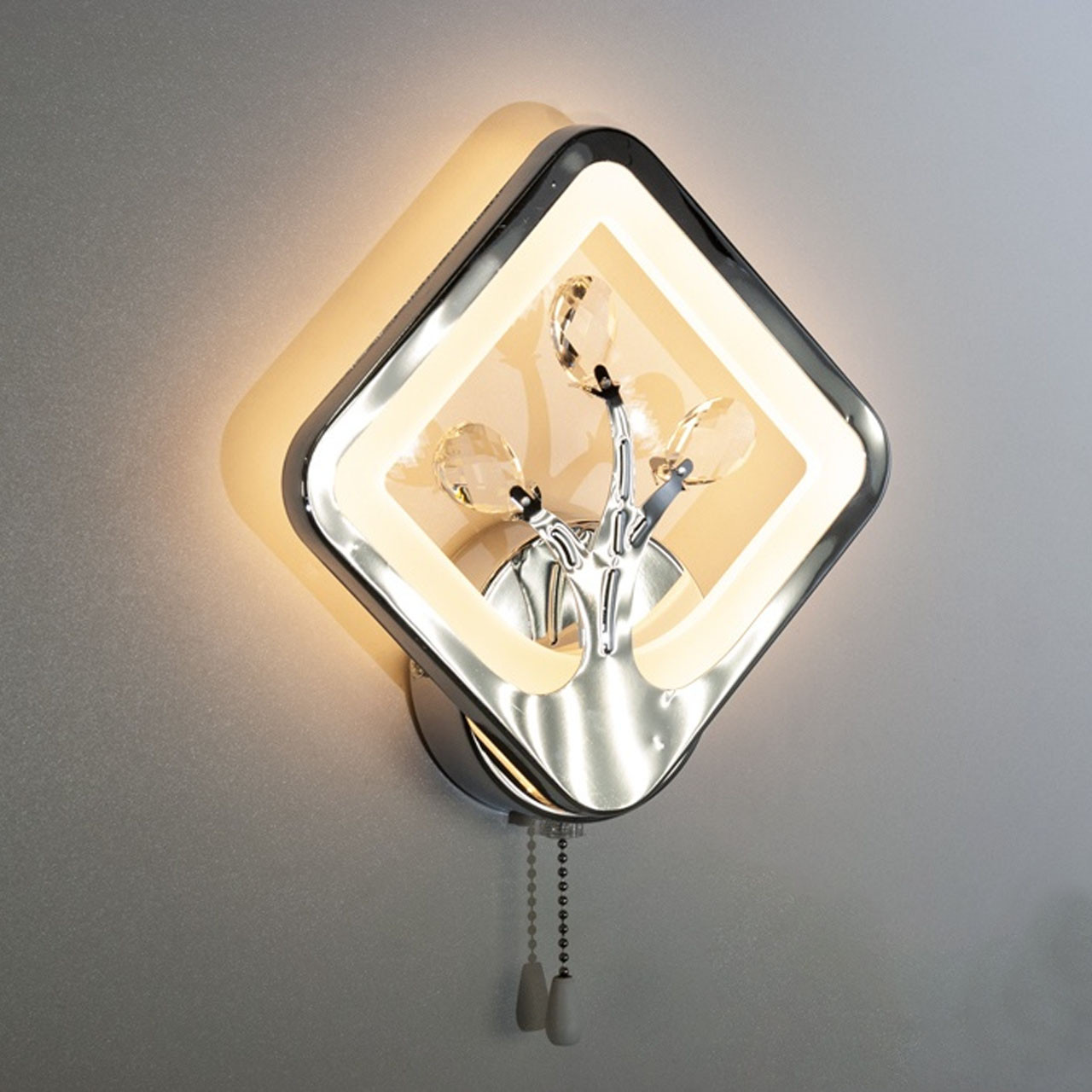 Світлодіодне бра LED 12 Вт колір каркасу хром D-9268/1HR