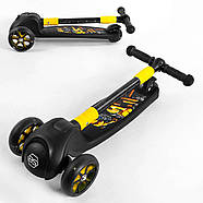 Самокат триколісний Best Scooter 15172 SMART складаний кермо, світло коліс і дисків, 4 регулювання керма по висоті, фото 5