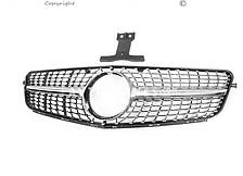 Решітка радіатора Mercedes C class w204 2007-2014 - тип: diamond silver