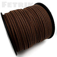 Шнур замшевий 3 мм, коричневий