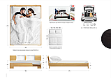 Двоспальне ліжко Estella Титан 180х200 см дерев'яна венге, фото 7