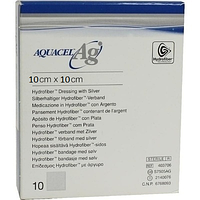 Aquacel Ag 10х10 см.3 шт. - Аквасель повязка с абсорбирующими и антибактериальными свойствами,США