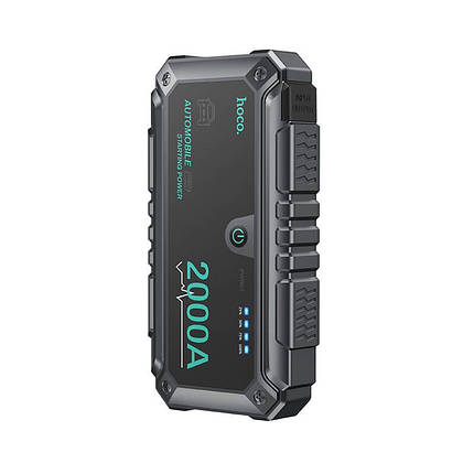 Пусковий пристрій для авто HOCO PWR01с функцією Power Bank і LED-ліхтариком 2000А, чорне, фото 1