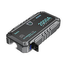 Пусковий пристрій для авто HOCO PWR01с функцією Power Bank і LED-ліхтариком 2000А, чорне, фото 3