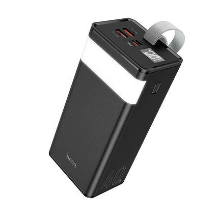 УМБ зарядний Power Bank HOCO J86 Powermaster з функцією настільної лампи 40000mAh, чорне, фото 2