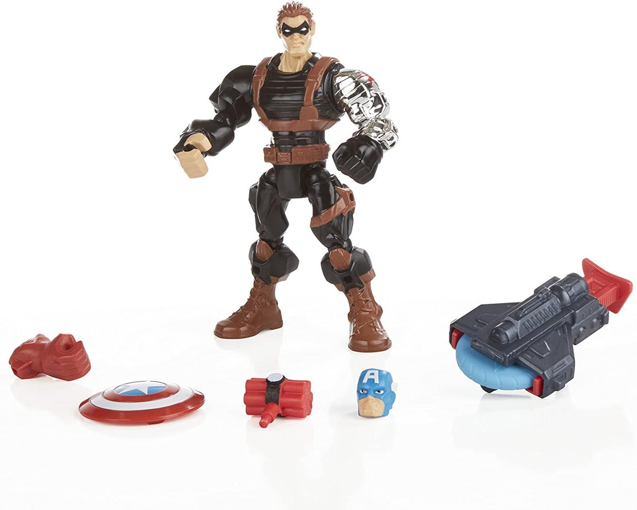 Разборная фигурка Hasbro Зимний Солдат + Капитан Америка, Машерс, Марвел 16 см - Marvel, Hero Mashers - фото 2 - id-p1562084726