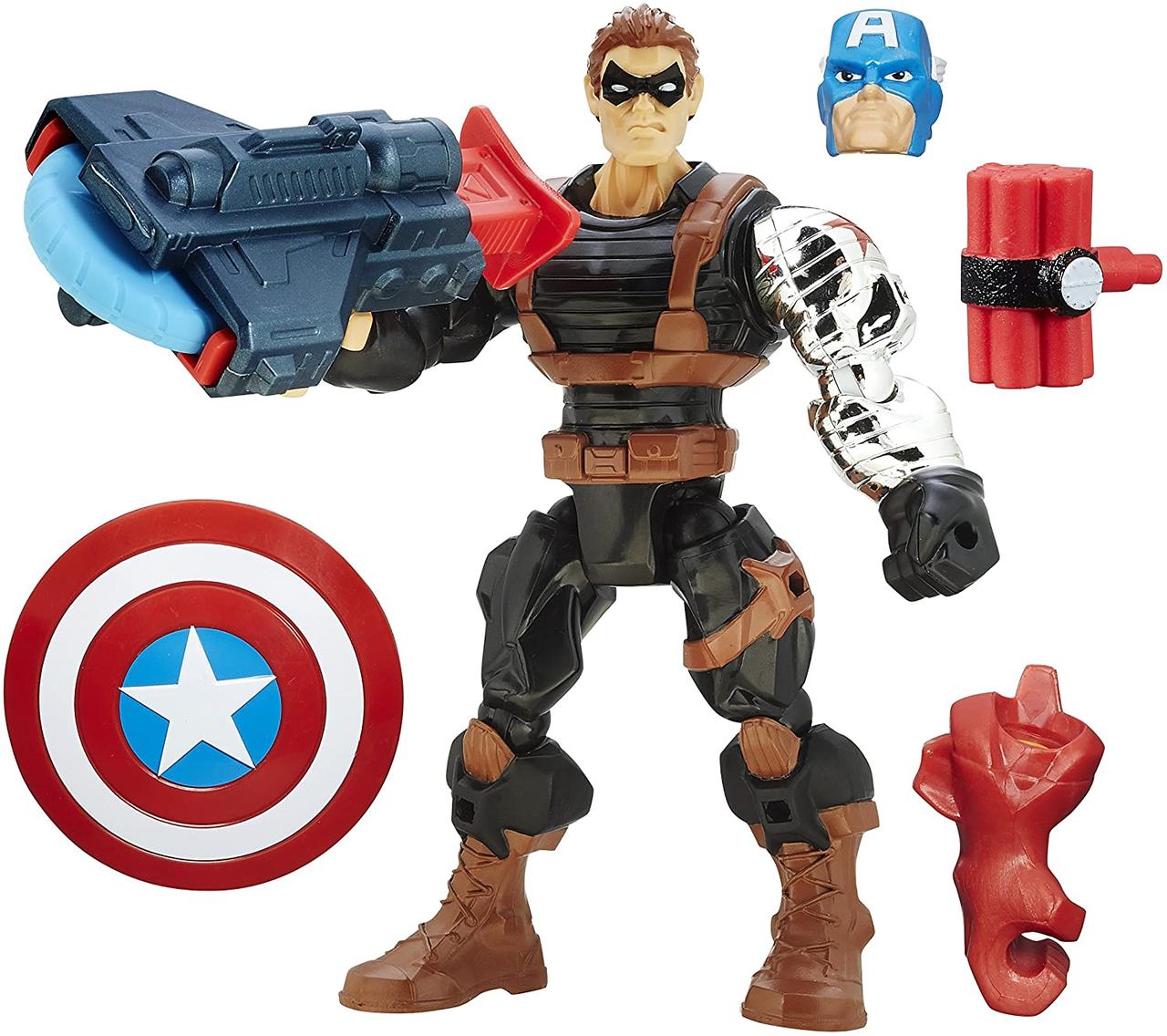 Разборная фигурка Hasbro Зимний Солдат + Капитан Америка, Машерс, Марвел 16 см - Marvel, Hero Mashers - фото 1 - id-p1562084726