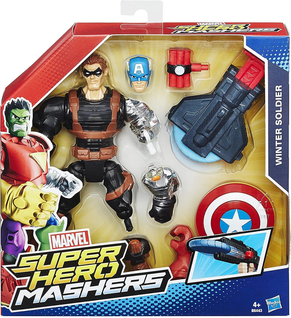 Разборная фигурка Hasbro Зимний Солдат + Капитан Америка, Машерс, Марвел 16 см - Marvel, Hero Mashers - фото 5 - id-p1562084726