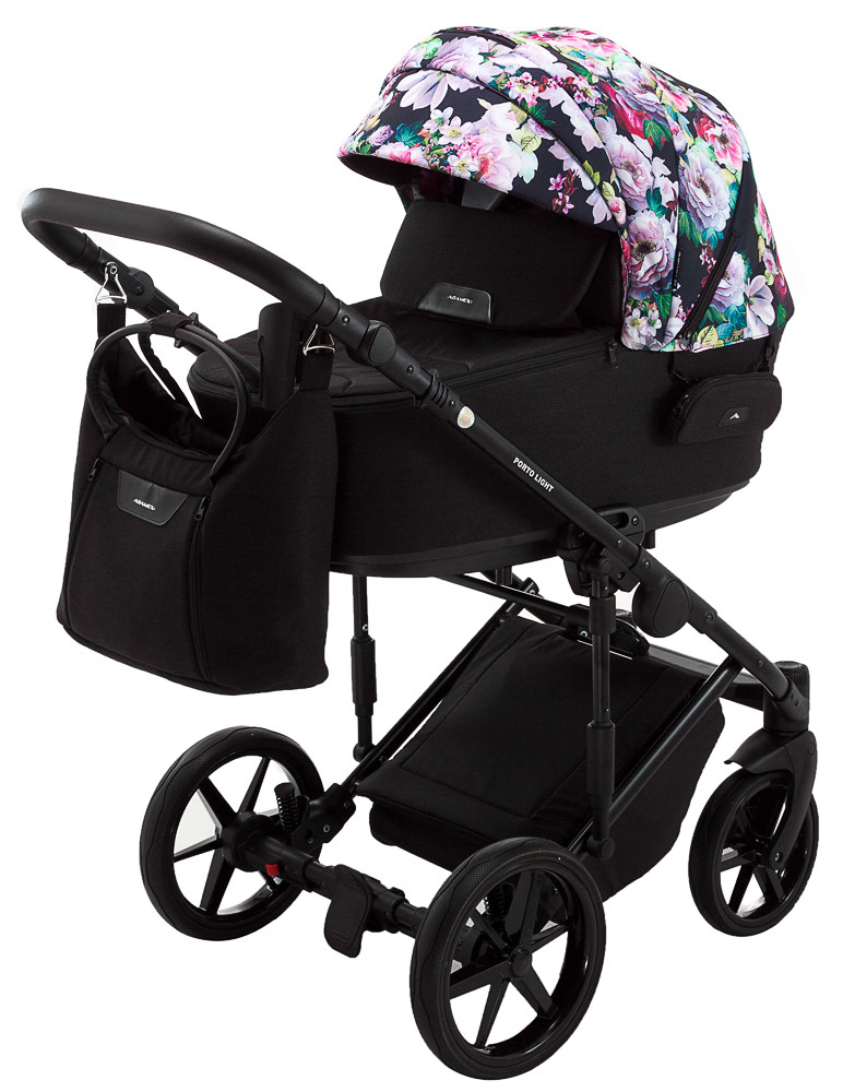Дитяча універсальна коляска 2 в 1 Adamex Porto Light Flowers 10