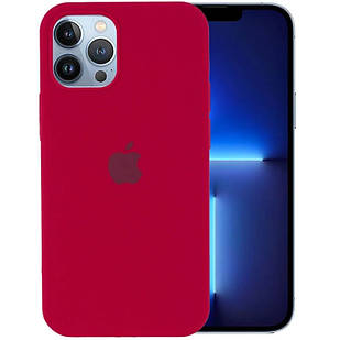 Чохол Silicone Case Full Rose Red для iPhone 13 Pro Max